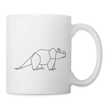 tricertops outline - Tasse - Weiß - Rechts