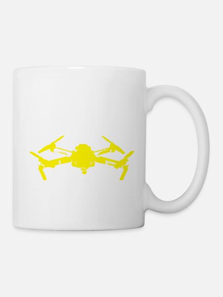 Drohne gelb - Tasse - Weiß