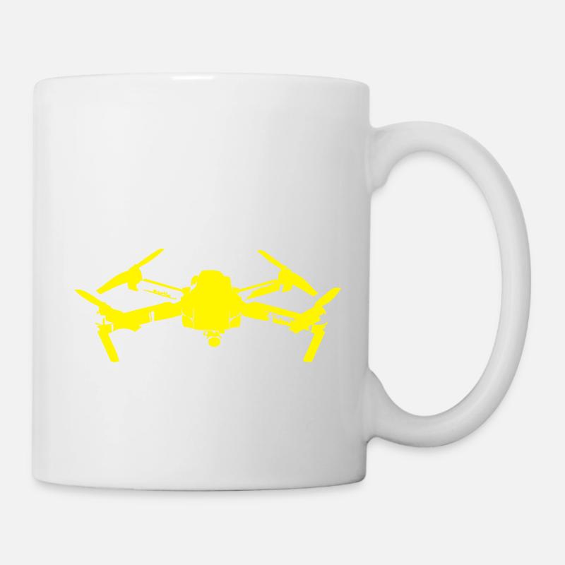 Drohne gelb - Tasse - Weiß