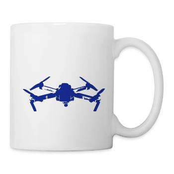 Drohne blau - Tasse - Weiß - Rechts