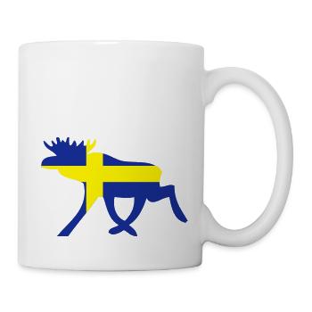 Schweden - Elch - Tasse - Weiß - Rechts