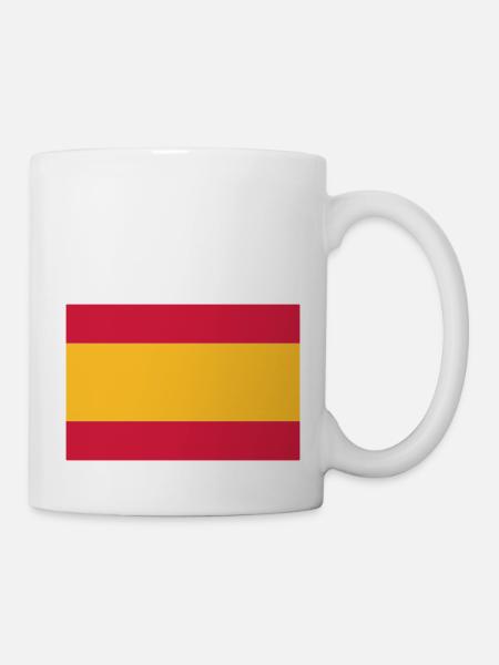 Spanien Flagge - Tasse - Weiß