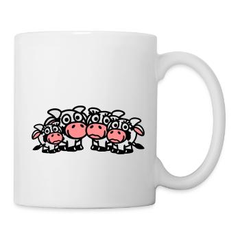 cow_family_with_two_girls_3c - Mug blanc - blanc - Droite
