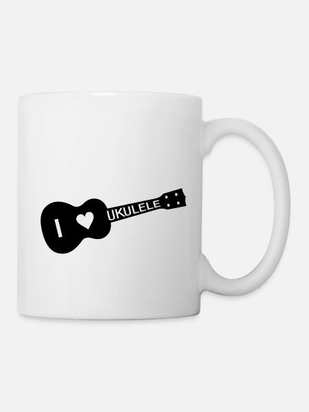 I love UKULELE - Tasse - Weiß