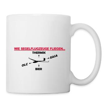 Segelflieger Geschenk - Tasse - Weiß - Rechts