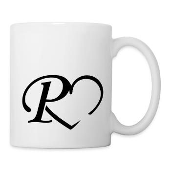 Coeur Lettre P - Mug blanc - blanc - Droite
