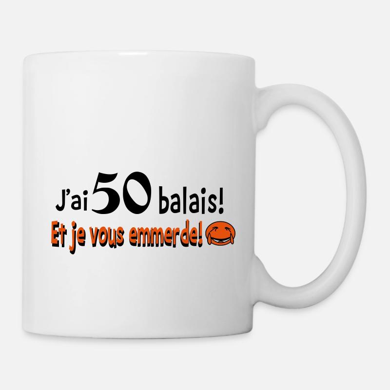 50 balais - Mug blanc - blanc
