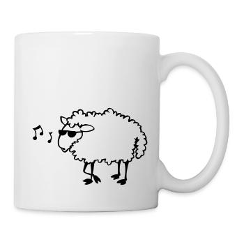 Bespectacled Schafe - Tasse - Weiß - Rechts