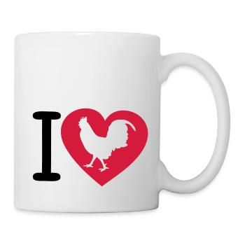 i love cock crew france1 - Mug - white - Right