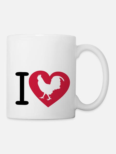 i love cock crew france1 - Mug - white