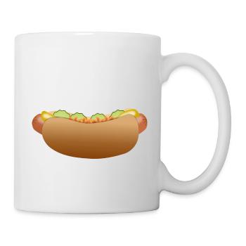 hotdog hamburger fast food cheeseburger4 - Tasse - Weiß - Rechts
