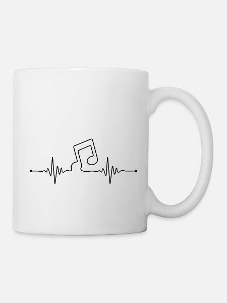 music_beat_2__f1 - Tasse - Weiß