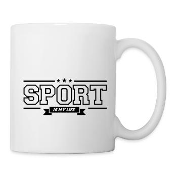 sport is my life - Tasse - Weiß - Rechts