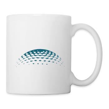 Une balle de golf sur le bleu - Mug blanc - blanc - Droite