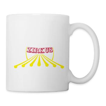 Zirkuszelt Logo - Tasse - Weiß - Rechts
