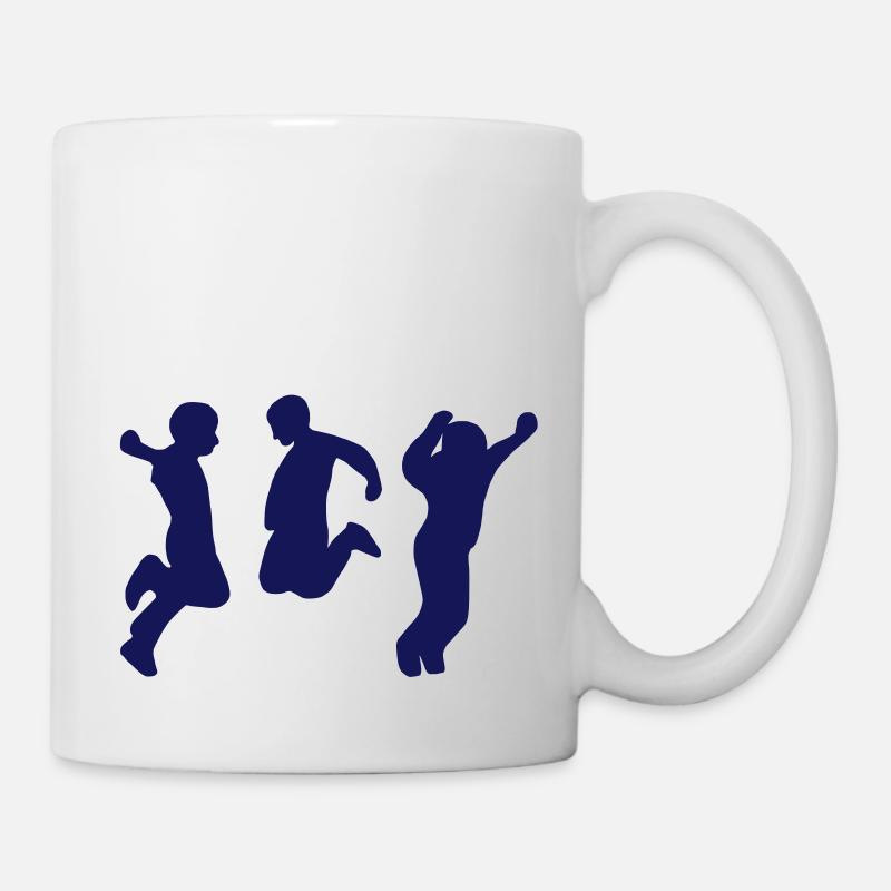 personnes sautant - Mug blanc - blanc