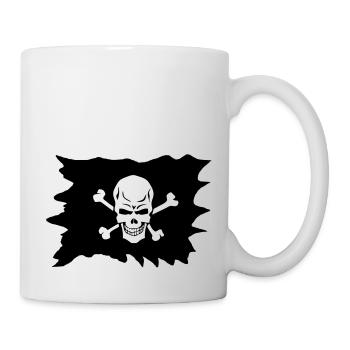 death head skull flag flag Pirate2 - Mug - white - Right