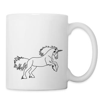 DAS Einhorn - Tasse - Weiß - Rechts