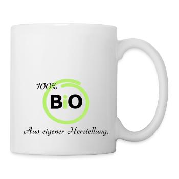 100 % Bio - Tasse - Weiß - Rechts