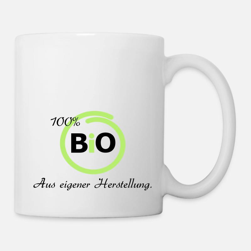 100 % Bio - Tasse - Weiß