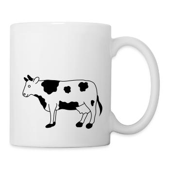 Vache - Mug blanc - blanc - Droite