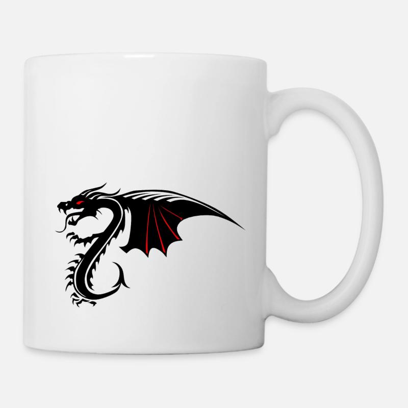 Drachen Tribal Tattoo Form 200410 x - Tasse - Weiß