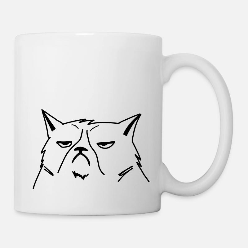 grumpy cat - Tasse - Weiß