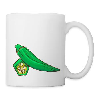 Okra Essbarer Eibisch Gombobohne Okolo Gambo - Tasse - Weiß - Rechts