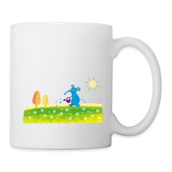 blue elephant - Mug - white - Right