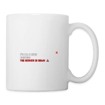 Joueur, je suis juste ici parce que le serveur est en panne - Mug blanc - blanc - Droite