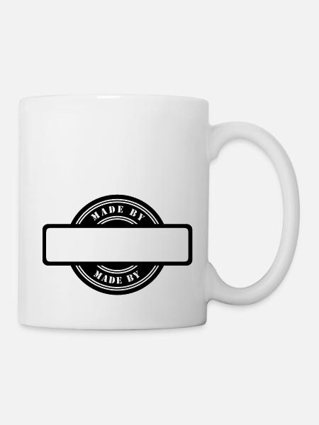 Made by (für wenig Text) - Tasse - Weiß