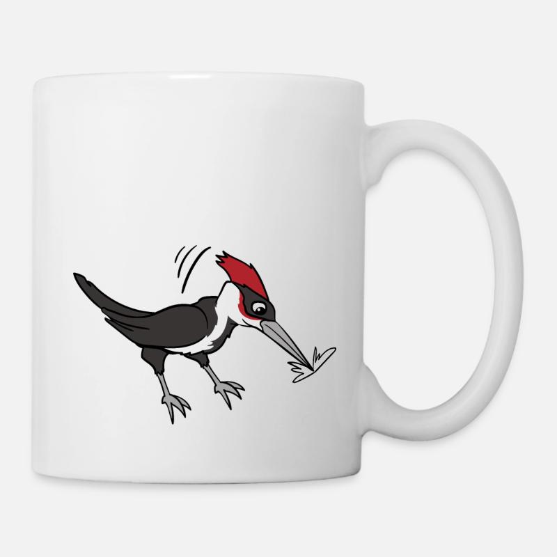 Specht Vogel Vögel - Tasse - Weiß