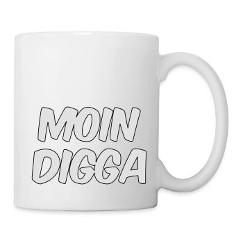 Moin Digga Hamburg - Tasse - Weiß - Rechts