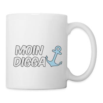 Moin Digga Hamburg - Tasse - Weiß - Rechts