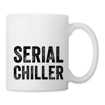 SERIAL CHILLER Funny gift idea black - Mug - white - Right