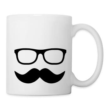 moustache - Mug blanc - blanc - Droite