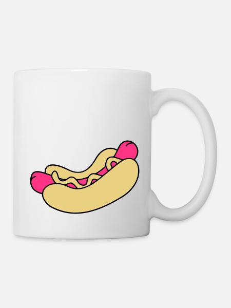 Hot-dog - Mug blanc - blanc