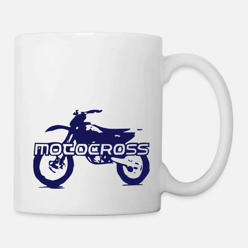 motocross - Tasse - Weiß