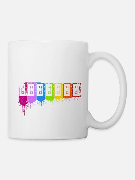 Arc-en-cassettes - Mug blanc - blanc