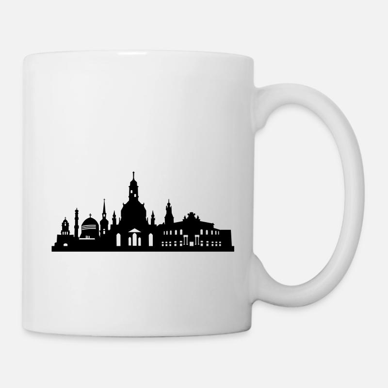 Dresden skyline small - Mug - white