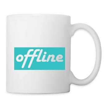 offline- bleu blanc - Mug blanc - blanc - Droite