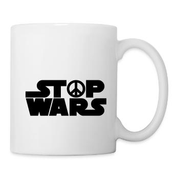 peace stop wars - Tasse - Weiß - Rechts