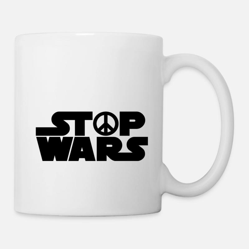 peace stop wars - Tasse - Weiß