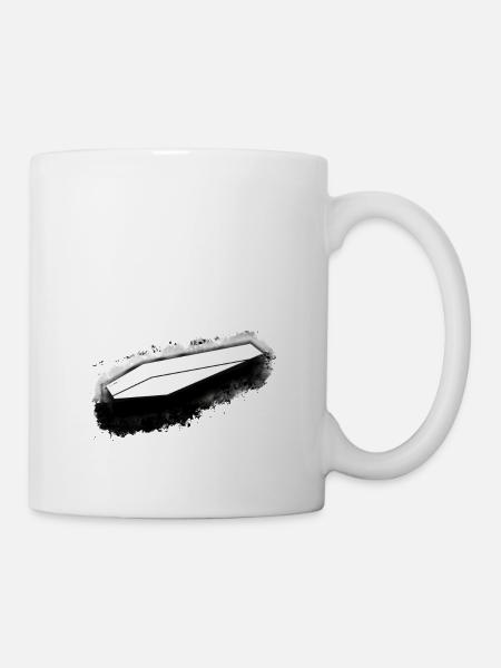Sarg Dracula hell glühend - Tasse - Weiß