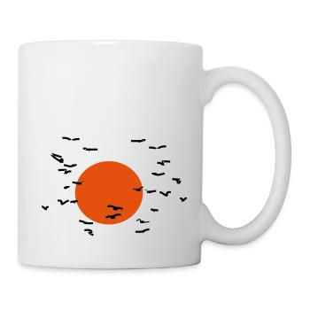 Oiseaux dans le soleil - Mug blanc - blanc - Droite