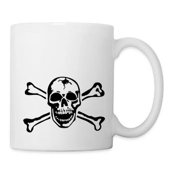 totenkopf__f1 - Tasse - Weiß - Rechts