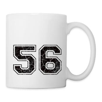 Number 56 in the grunge look - Mug - white - Right