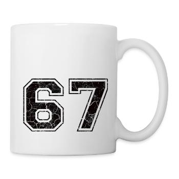 Paie 67 in Grunge Look - Mug blanc - blanc - Droite