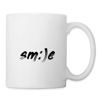 Smile Lächeln Smiley Freude - Tasse - Weiß - Rechts