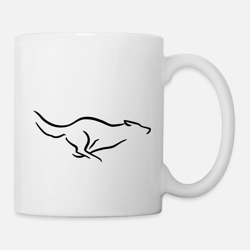 Runing Wolf - Tasse - Weiß